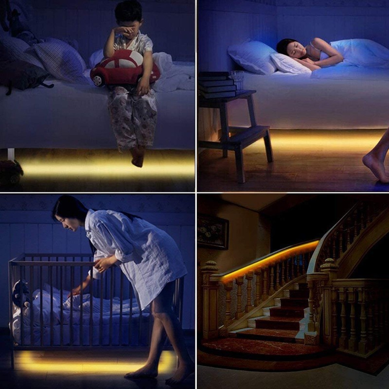LED Bed Light With Motion Sensor, Bed Light Bar, Night