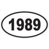 Number 1989 Oval Sticker