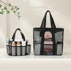New Large Capacity Mesh Beach Bag Shoulder Hand Storage Tote Bag Travel Black Large Size 20ea