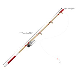 2pcs Miniature Fishing Pole Rod: Mini Fishing Pole Models Dollhouse House for Birthday Party Christmas Decoration Accessories