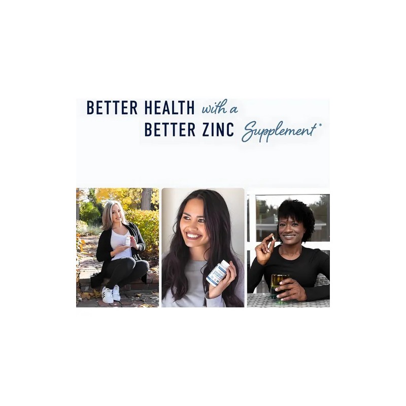 Quelato de Zinc SM Nutrition con Vitamina B6 y Bioperina,