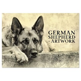 German Shepherd - Artwork (Monthly Wall Calendar 2026 16.5" x 23.4" (open)), CALVENDO 14 Month Calendar