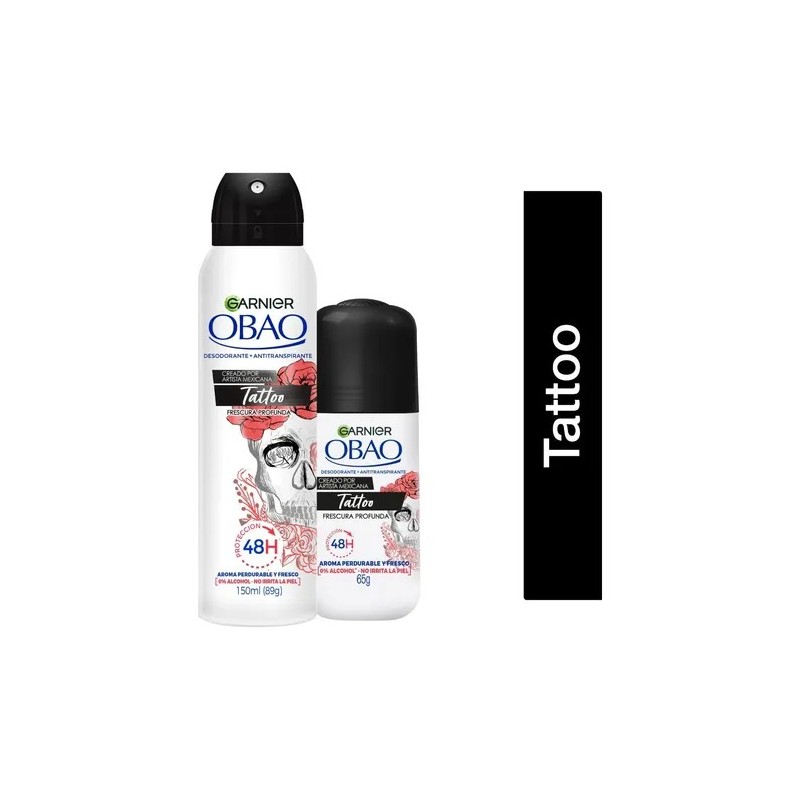 Desodorante Garnier Obao Tatto Dama Roll On 65 Gr