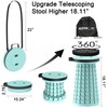 ALEVMOOM Upgraded Collapsible Stool with Cushion & Bag, 18" H
