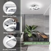 EIDISUNY LED Ceiling Light Modern Ceiling Lamp Silver Square Simple