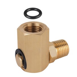 50310 Air Hose Swivel Connector Fits Most Side Winder Air Hose Reel, 1/4" FPT 1/4" MPT 90 Deg Hose Reel Swivel Fitting