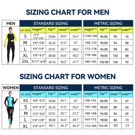 COPOZZ Diving Skin, Men Women Youth Thin Wetsuit Rash Guard- Full Body UV Protection - for Diving Snorkeling Surfing Spearfishing Sport Skin (Black/Navy-Blue, XX-Large for Men)