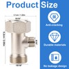 BOXOB Bidet T Adapter, 7/8"x7/8x3/8" 3 Way Adapter or Tee