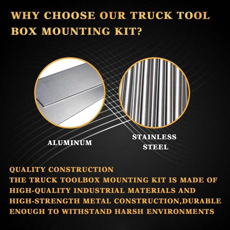 MCMMLDM Truck Tool Box Mounting Kit,J Hook Crossover Toolbox Clamps