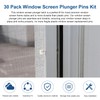 30 Pack Window Screen Plunger Latches 5/32" x 1-1/2", Plunger