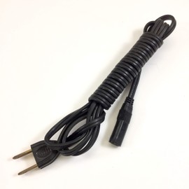 Cheater Power Cord 6 Foot, 2 prong, 18 Gauge Black Wire (A6B)