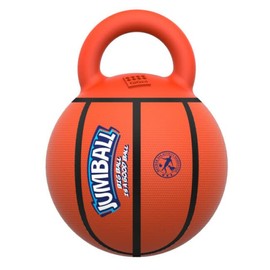 Bubimex - Ball with Handle for Dogs Toy - Basketball Colour (Diameter 30 cm) - Material: Rubber