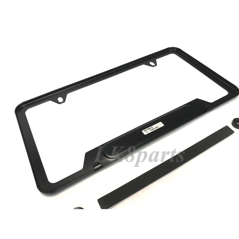 SELPONT Range Rover Logo Black Finish Steel License Plate Frame