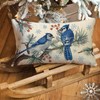 Fahrendom Winter Bluebird Lumbar Decorative Rectangle Pillow Cover 12 x