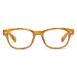 Peepers by PeeperSpecs Clark Blue Light Blocking Reading Glasses, Honey Tortoise +2.50