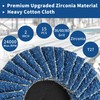 TSOAPX 15 PCS Flap Disc Set, 2" Zirconia Blue Flat
