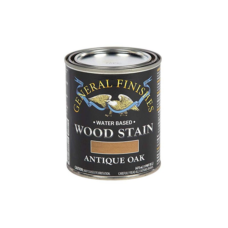 General Finishes Water Based Wood Stain, 1 Pint, Antique Oak