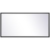 Pemberly Row 28" x 14" Modern Metal Frame Mirror in