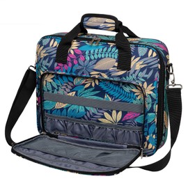 BAGLHER Cross Stitch & Embroidery Organizer Bag - Large Portable Project Storage with 3 Compartments, Travel Friendly Carrying Case for 11.2" Hoops, Threads, Supplies (Hawaii)