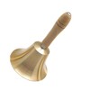 Toyvian Solid Hand Bell Brass Bell Service Bell Wooden Call