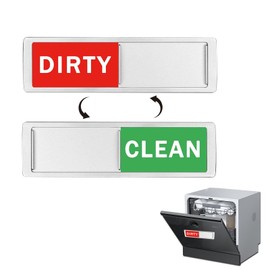 Spülmaschine Magnet,Clean Dirty Dishwasher Sign,Dirty Clean Dishwasher Magnet,Küchenzubehör,Spülmaschine Sauber Dreckig Schild,Silber Gerahmt Rechteck Rot-Grün Für Die Spülmaschine - Kitchen Gadgets