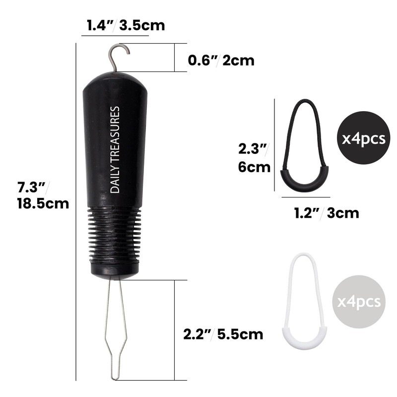 Daily Treasures Button Hook and Zipper Pull Helper with 8Pcs