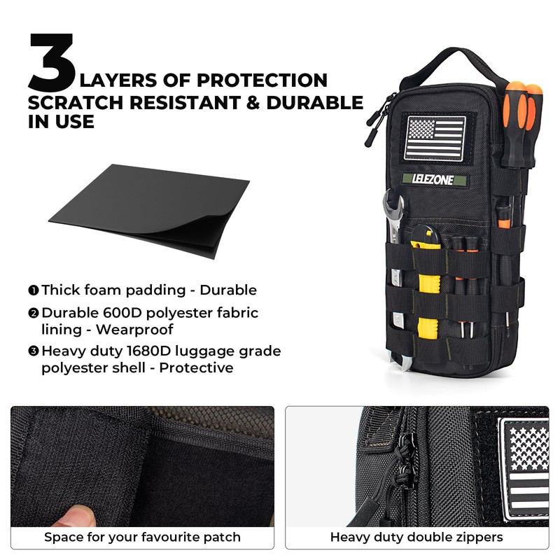 Portable Small Tool Bag, Organizer Storage Box for EDC, Motorcycle,