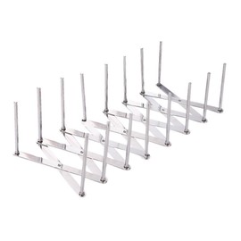 ideamall Kitchen Organizer, Pot Lid Stand, Dish Stand, Pot Lid Stand, Bottle Stand, Telescopic, Stainless Steel, Storage, Silver (Long)