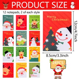 Notizblöcke Weihnachten Kinder, Mini Notizbuch Weihnachten Klein, Mini Notizblock Weihnachten, Kleine Notizblöcke für Kinder, Pocket Notebook, Pocket Notizblöcke, Weihnachts Notizblöcke für Kinder