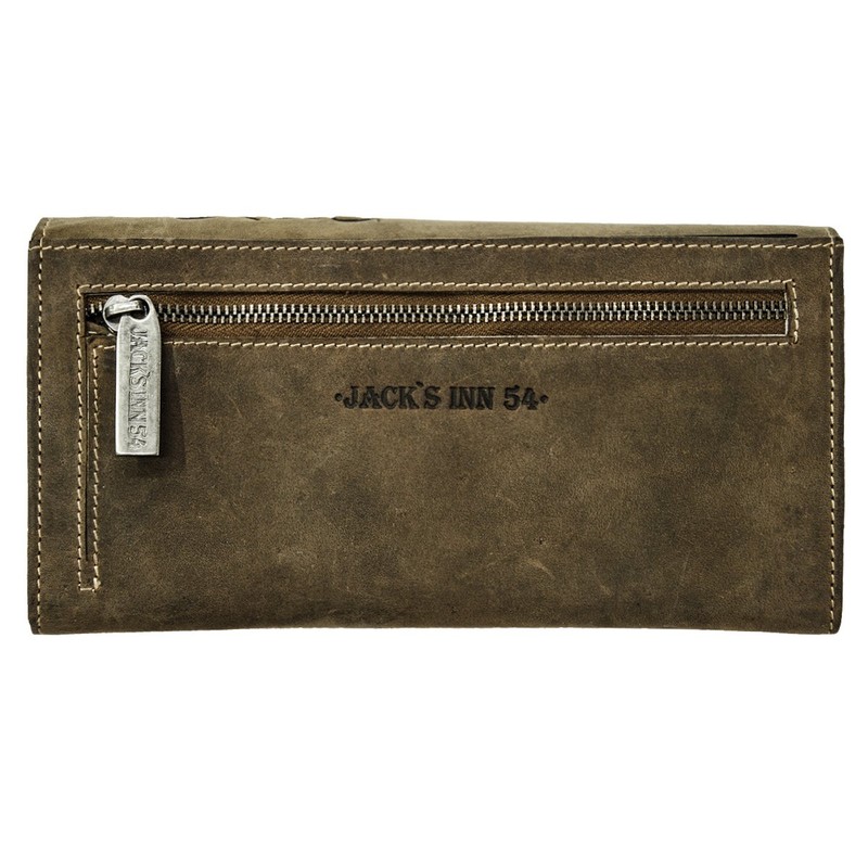 Jack's Inn 54 Black Bourbon Value Landscape Wallet, Vintage brown,