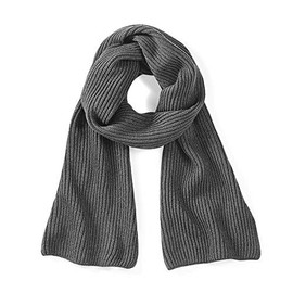 Beechfield Unisex B469.SGR Metro Knitted Scarf - Black, One Size