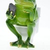 DOUBLETOP Creative Animals Frog Desktop Ornaments Bathroom Toilet Figure Fun