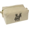 'Donkey Wearing Pineapple Costume' Canvas Wash Bag/Makeup Case (CS00042205)