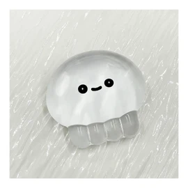 HESEKED Taba Squishy, Silicone Toys for Stress Relief - Premium Food-Grade Sensory Fidget Toy for Adults & Kids, Cute Portable Squeeze Ball(BPA Free Non-Toxic) (Transparent Jellyfish)