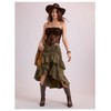 MakeMeChic Women's Western Boho Flowy Ruffle Hem Tiered Midi Skirts