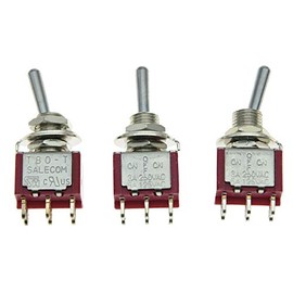 SALECOM 3X DPDT 3 Position ON Off ON Guitar Mini Toggle Switch Car/Boat Switches