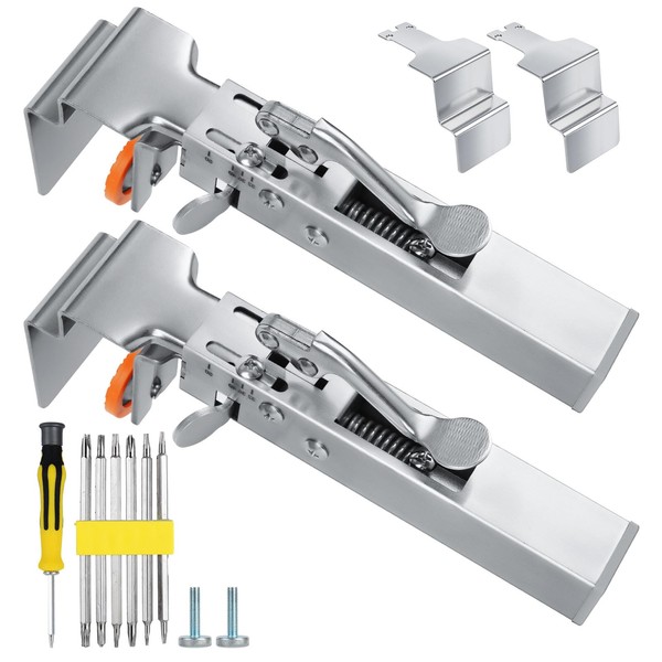 2 Pack Adjustable Drawer Fixing Clamps, Quick-Install Drawer Front Installation