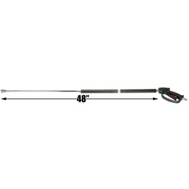 Erie Tools 5000 PSI 8 GPM Pressure Washer Gun and 48in. Wand 300° F Hot Water Grade with Trigger Lock 3/8in. QD Plug x 1/4in. NPT