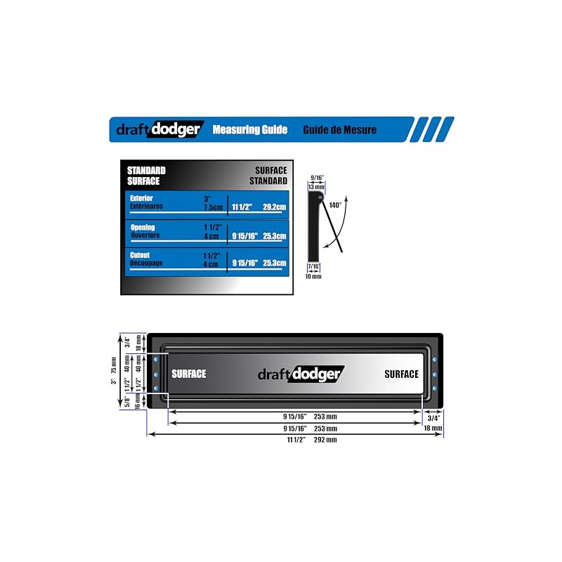 Draft Dodger 11.5"" Insulated Universal Surface Mount Matte Black Mail