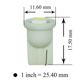 PA LED 10PCS #555 T10 4SMD LED Pinball Machine Light Bulb Green-6.3V