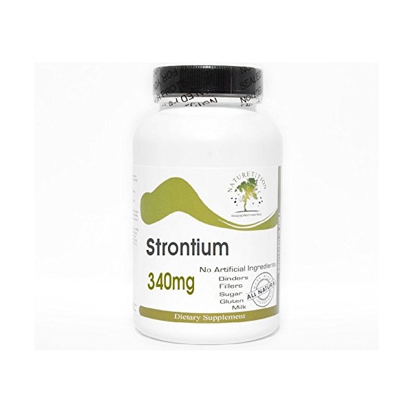 Strontium 340mg Bone Support ~ 200 Capsules - No Additives ~ Naturetition Supplements