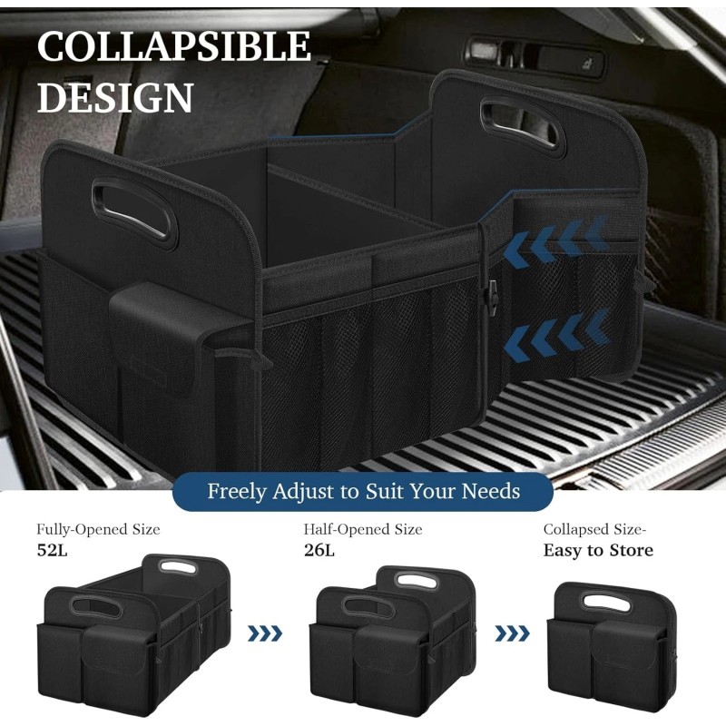 Femuar Trunk Organizer with Large Capacity Waterproof Car Accessories for