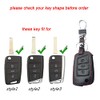BIGJIYU Genuine Leather３Buttons Car Accessories For VW Key Cover With