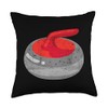 vintage curling stone Throw Pillow
