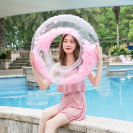 Ymitoo Float Ring, Glitter, Heart, Cute, Float, Adult, Stylish, Pool, Beach, Beach, Water Play, Summer Vacation, Overseas