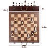 Deluxe Chess Set 16.5'' Wooden Large Folding Chess Board Game
