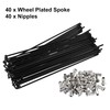 X AUTOHAUX 40pcs Bicycle Carbon Steel Spoke 12G 160mm Length