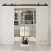TSMST 12FT Sliding Barn Door Hardware Kit for Double Wood