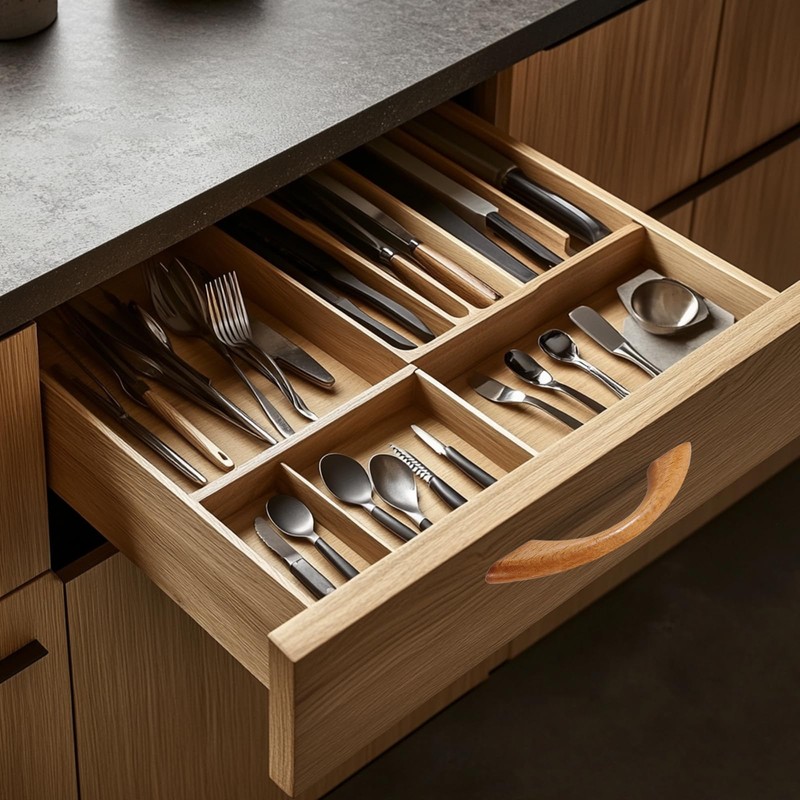 sourcing map 2Pcs Wood Drawer Pulls Handles, 64 mm/2.5" Hole