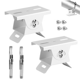CTXSumTec 2-Pack Surveillance Camera Horizontal Vertical Pole Corner Mount Kit, Wall Mounting Bracket for CCTV Security Camera PTZ Dome Vertical Pole Mounting Bracket